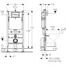 Комплект GEBERIT DUOFIX 458.124.21.1 UP100 с подвесным безободковым унитазом IFO SPECIAL RIMFREE RP731300200 с сиденьем soft-close 458.124.21.11